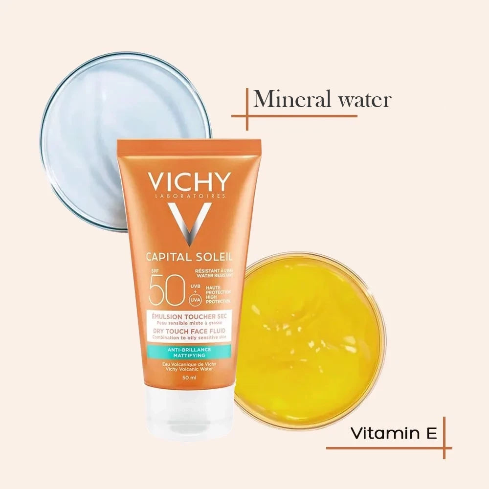 Vichy Ideal Soleil Mattifying Face Fluid Dry Touch Spf 50, 50 Ml