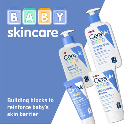 CeraVe Baby Lotion | 8 Ounce | Gentle Baby Skin Care with Hyaluronic Acid | Paraben and Fragrance Free