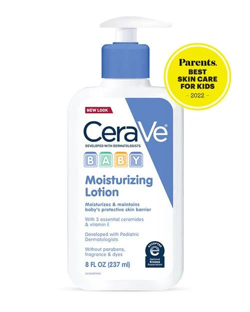 لوسیون نوزاد CeraVe | 8 اونس | مراقبت از پوست کودک با اسید هیالورونیک | بدون پارابن و عطر 